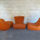 Leather sofa Saparella design Michel Ducaroy 70
