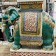 Elephant plant holder in ancient ceramic