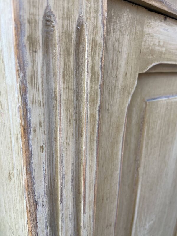 Petit meuble alsacien rustique vers 1900 sapin peint buffet meuble métier art populaire enfilade