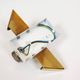 Large pair of 1970s Murano glass and brass wall sconces by Hillebrand