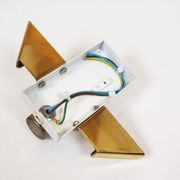 Large pair of 1970s Murano glass and brass wall sconces by Hillebrand