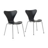 Paire de chaises 3107 série papillons Arne Jacobsen pour Fritz Hansen