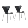 Paire de chaises 3107 série papillons Arne Jacobsen pour Fritz Hansen