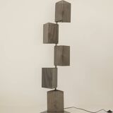 Lampadaire 5 feux mobiles Moderniste en métal perforé Circa 1980