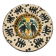 Ceramic plate with graffito stylised birds in the Pesaro Faenza style, early 1900s.