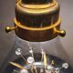 Delux gold and glass lamp desing 1970 to 80 removable with integrated light 68x40cm