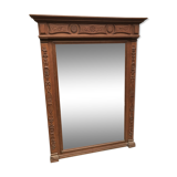 Carved wooden fireplace mirror 132 x 99