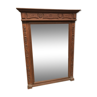 Miroir de cheminée en bois sculpté 132 x 99