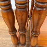 Set of 3 rustic cherry wood nesting coffee tables from the 1950s.