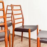 Ensemble de 6 chaises modèle 82 en teck par Niels O. Møller, Danemark