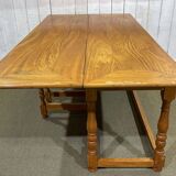 Large folding blond mahogany console - Indian work from the 1980s