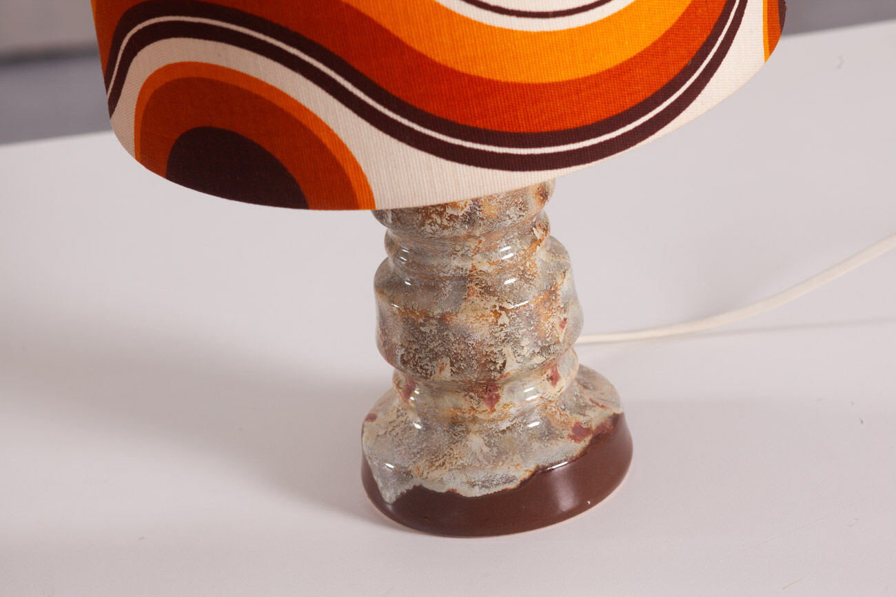Vintage ceramic table lamps by Scheurich, Germany 1970s set of 2