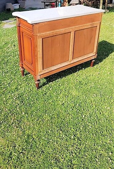 Wooden marble tray dresser