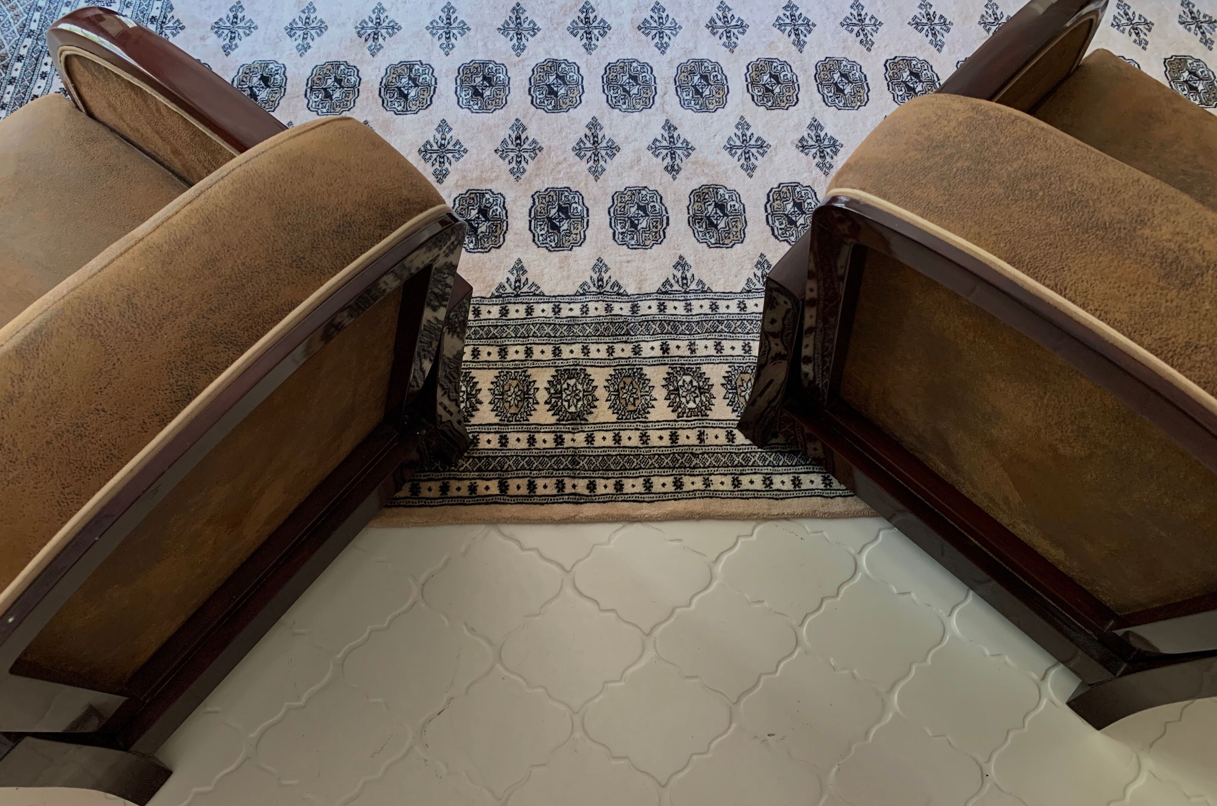 Paire de fauteuils club art deco