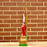 Vintage statuette Jesus on the Cross surrounded by Mary and John