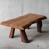 Free form coffee table in solid Elm-1970