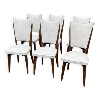 Ensemble de 6 chaises haute vintage – Design années 50/60