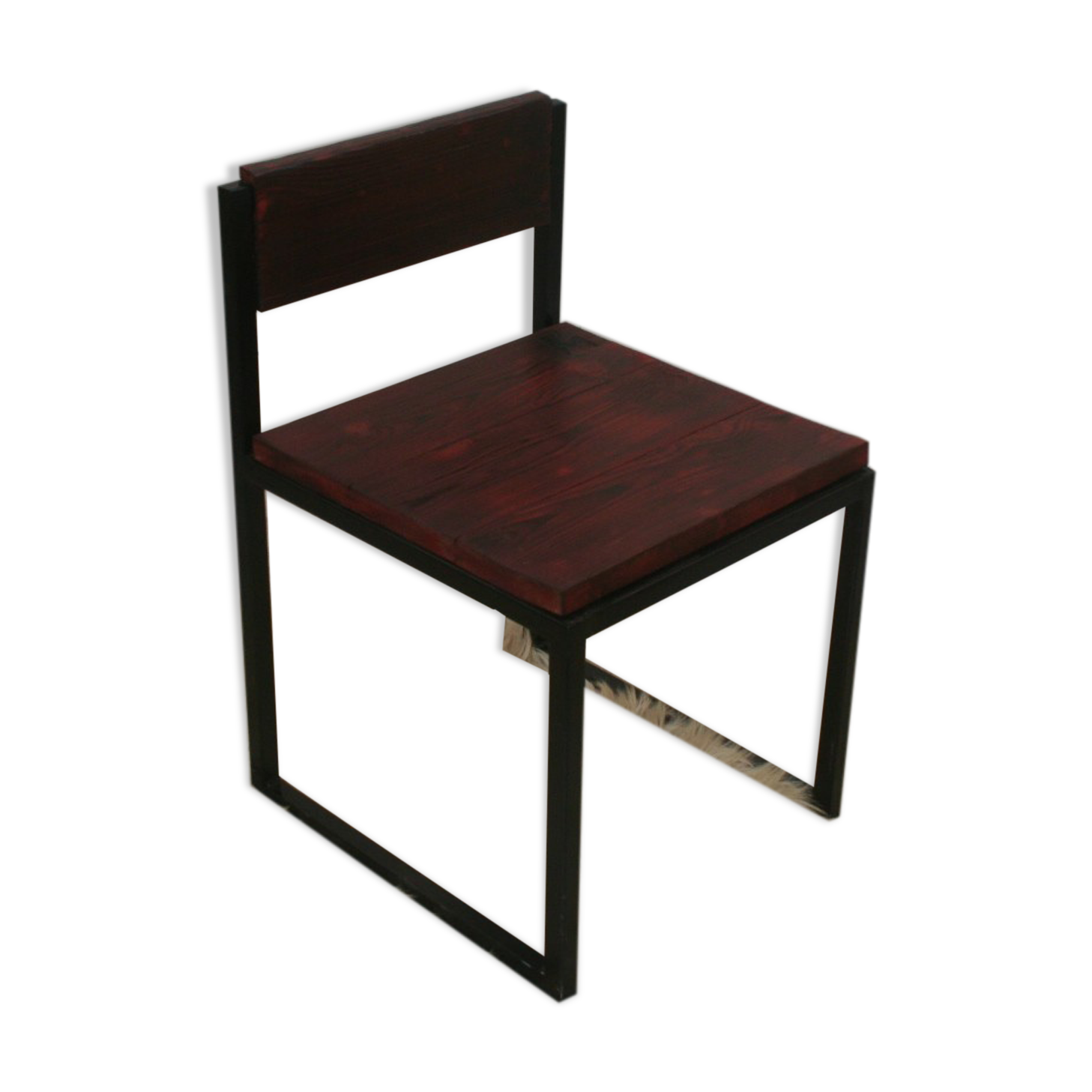 Chaise bois et métal création personnel