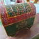 Indian wooden chest with wheels