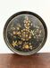 Round plateau 19th century painted black with fruit and grape decoration (49 cm)