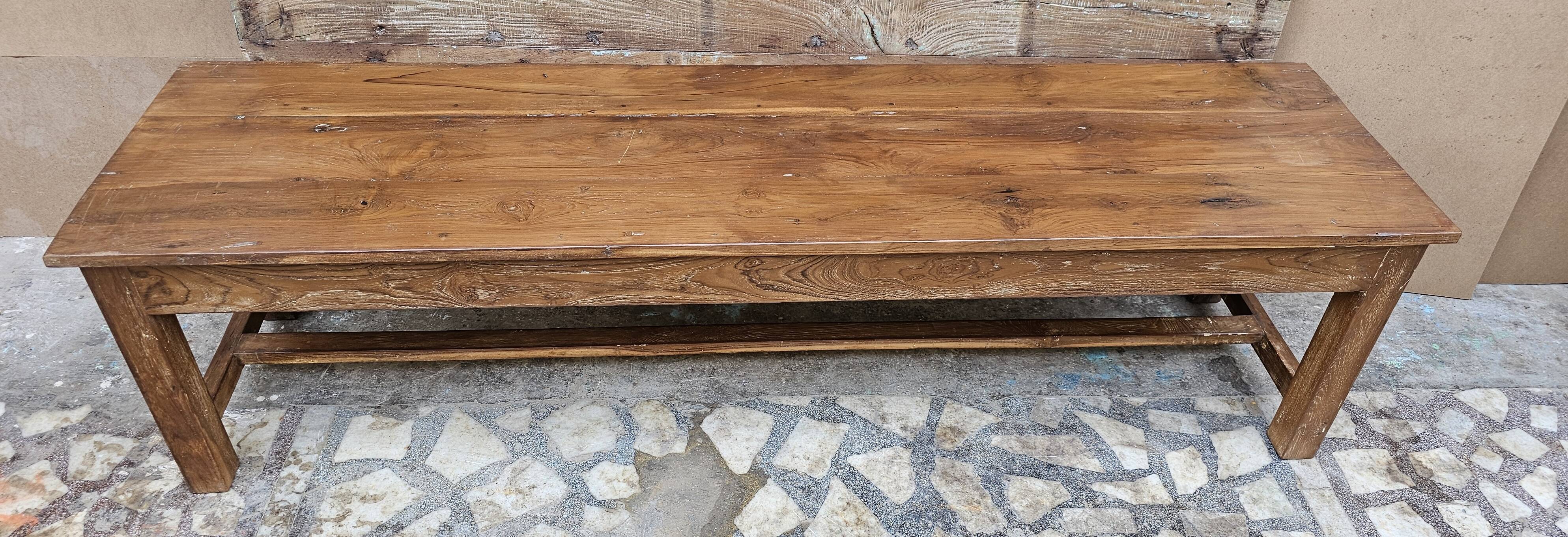 Old Burmese teak bench