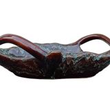 Grand bol vintage français en faïence de Vallauris avec deux anses