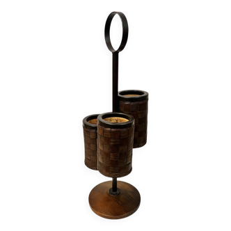 Casier à vin, support à fleurs, casier à bouteilles moderniste, Danemark années 1970.