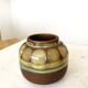 Vintage Olive Green Glazed Vase: 1970s KIL Ceramic Pottery
