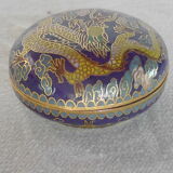 Dragon cloisonné enamel candy box