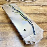 Chrome and glass tube wall light Petitot Genet and Michon c 1950