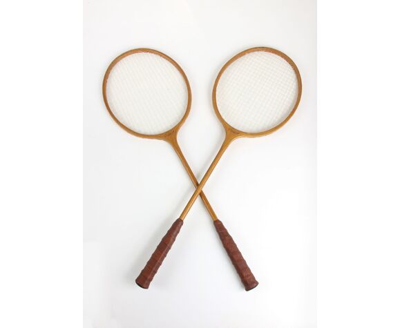 Vintage Wooden DDR Badminton Rackets, set of 2 | Selency