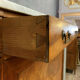 Louis XVI period secretary in blond mahogany around 1760