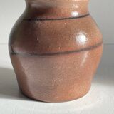 Vase artisanal signed stoneware vintage