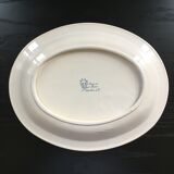 Plat oval décor breton signé