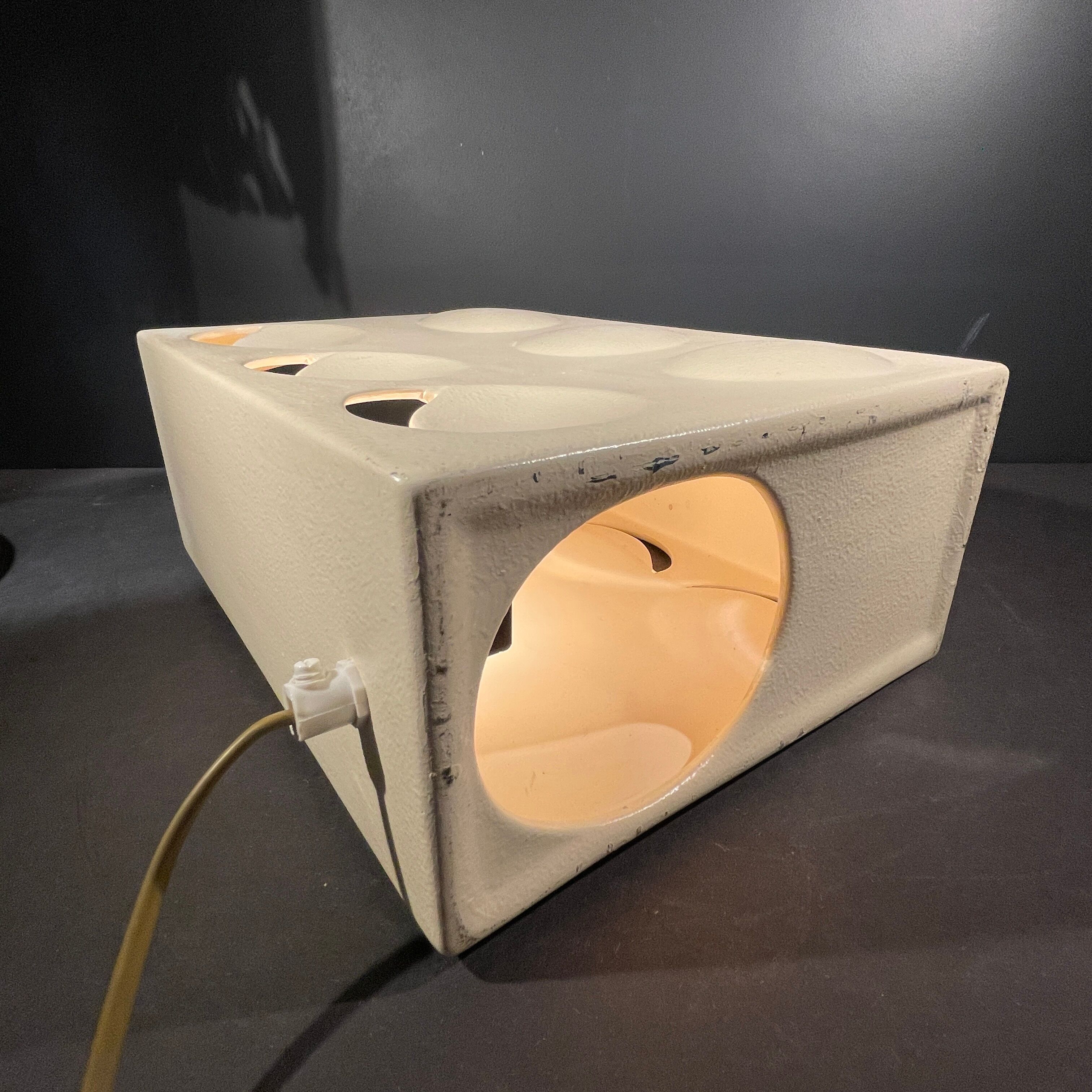 Ceramic table lamp, design optic art, ca 1960s