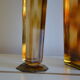 Lot de 2 vases vintage 80's plexiglas ecaille de tortue