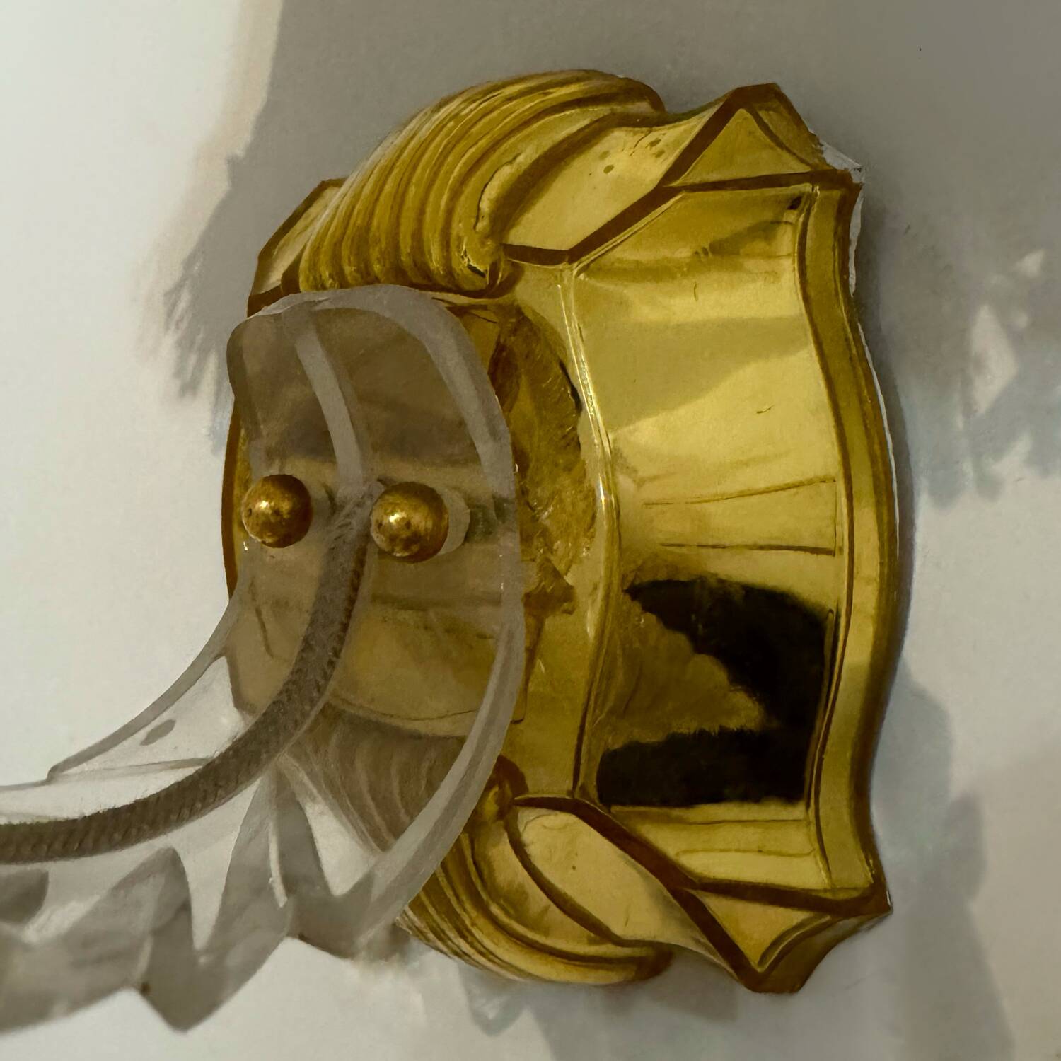 60s gold plexi wall lights