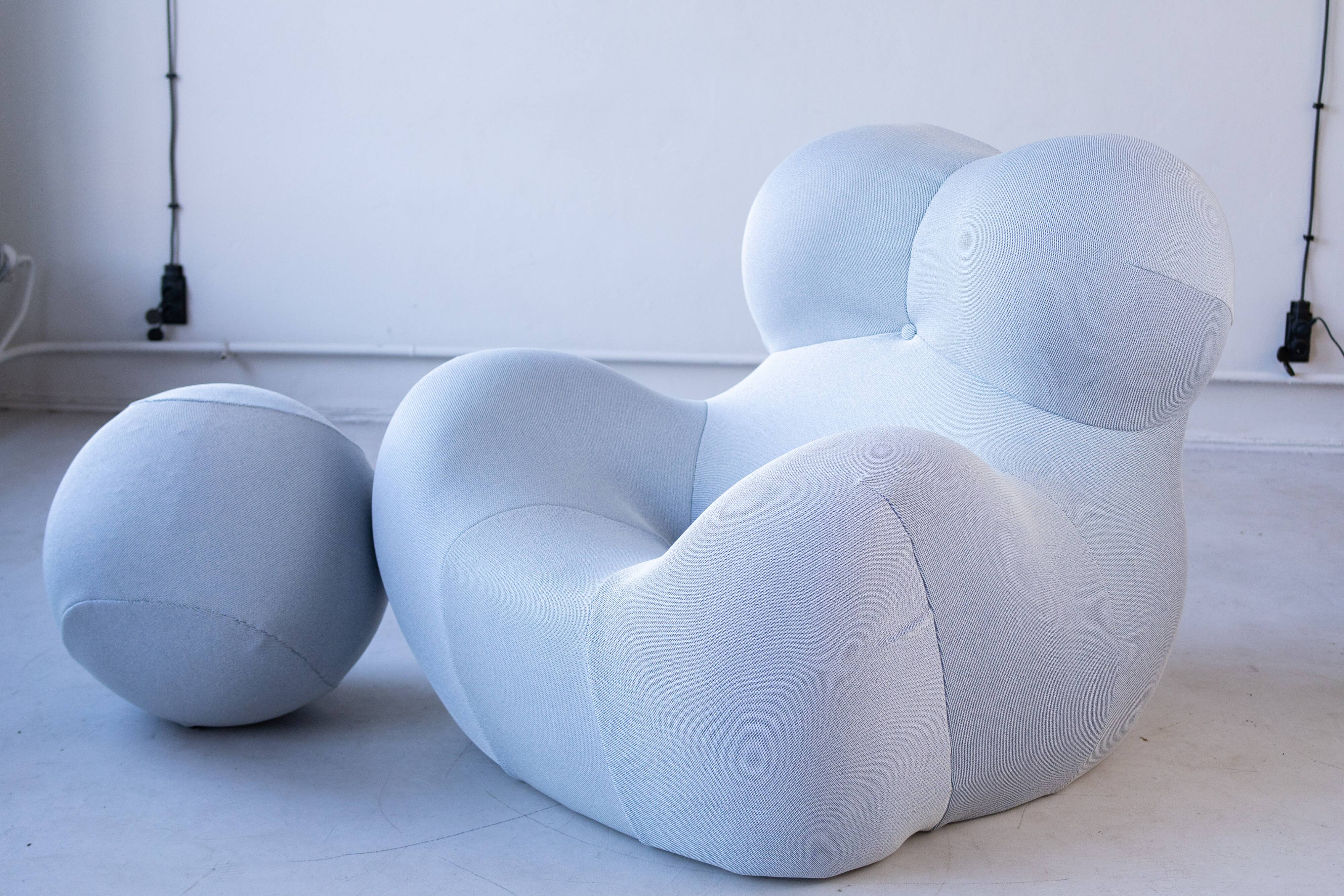 Italian Big Mama Up Chair & Ottoman attributed to Gaetano Pesce for B&B Italia, 2000, Set of 2