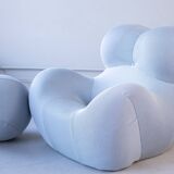 Italian Big Mama Up Chair & Ottoman attributed to Gaetano Pesce for B&B Italia, 2000, Set of 2