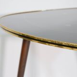 Table basse XL à rebord doré des années 1960