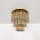 Brass and Smoked Glass Chandelier by Glashütte Limburg