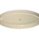 Cream oval decorative plate in Gien earthenware, 1970s, Made in France.