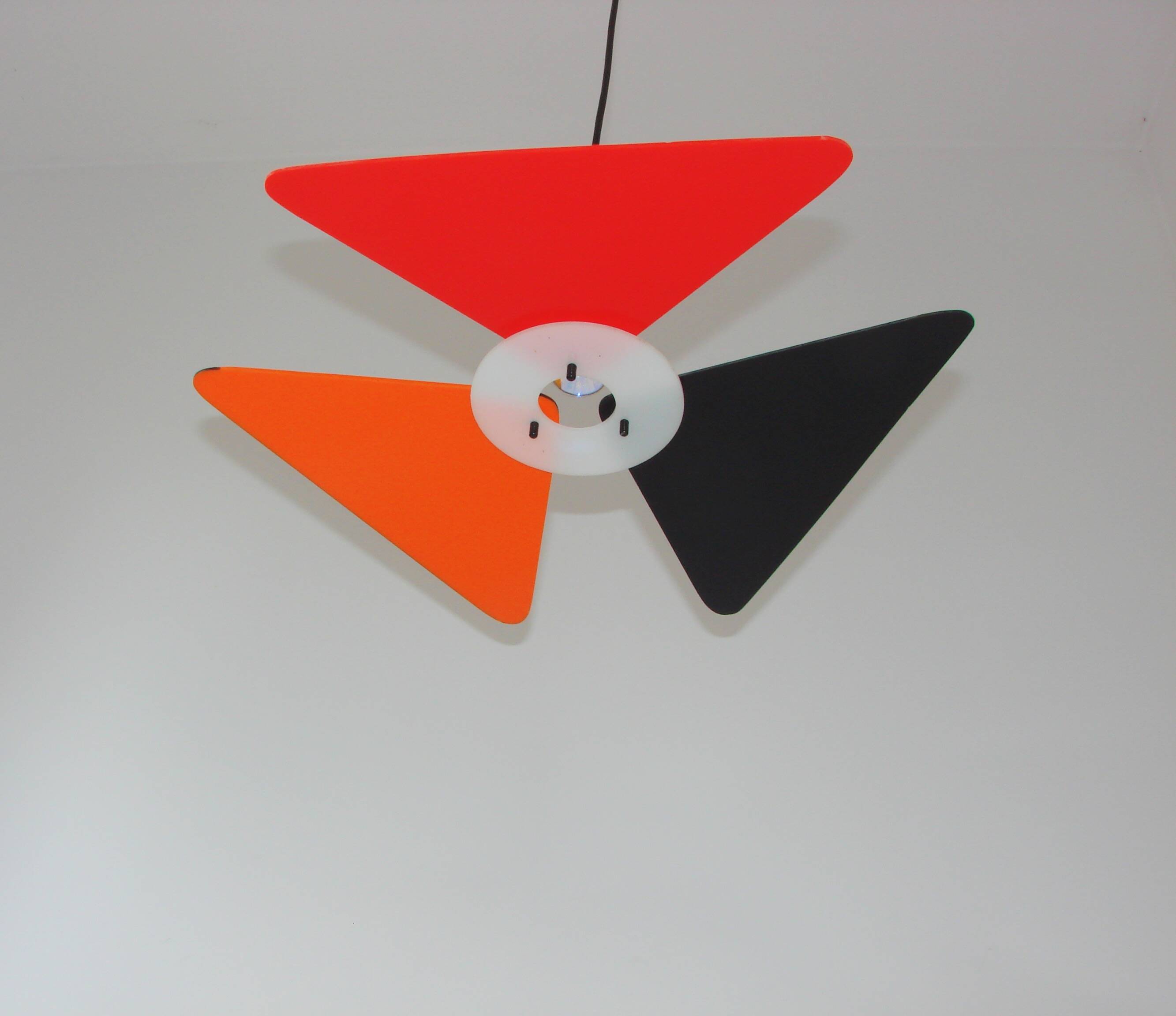 A colourful postmodern pendant light, 1990s.
