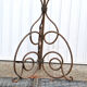 Vintage wrought iron lamp foot, volutes tripod floor lamp
