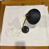 Black metal and brass desk lamp