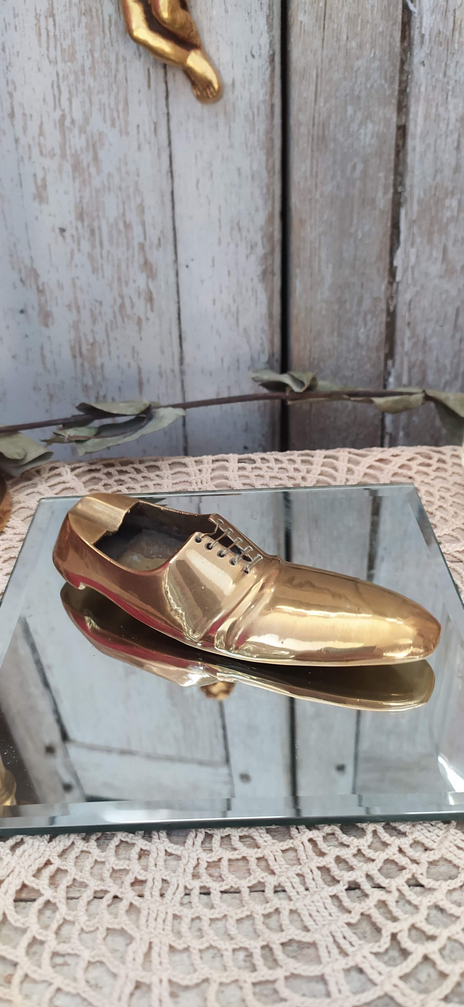 Vintage brass ashtray