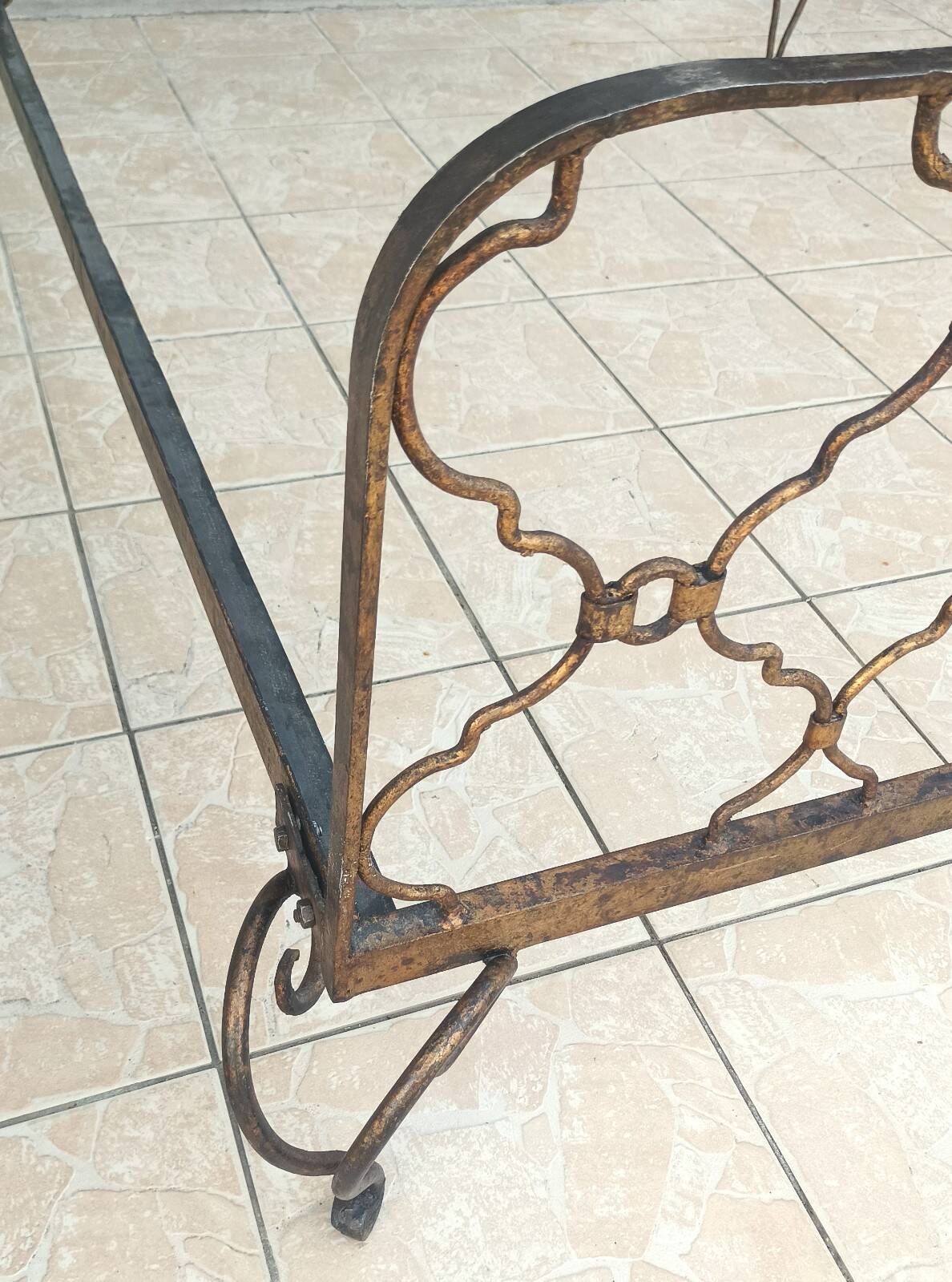 Louis XV style wrought iron bed