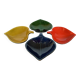 4 coupelles multicolores