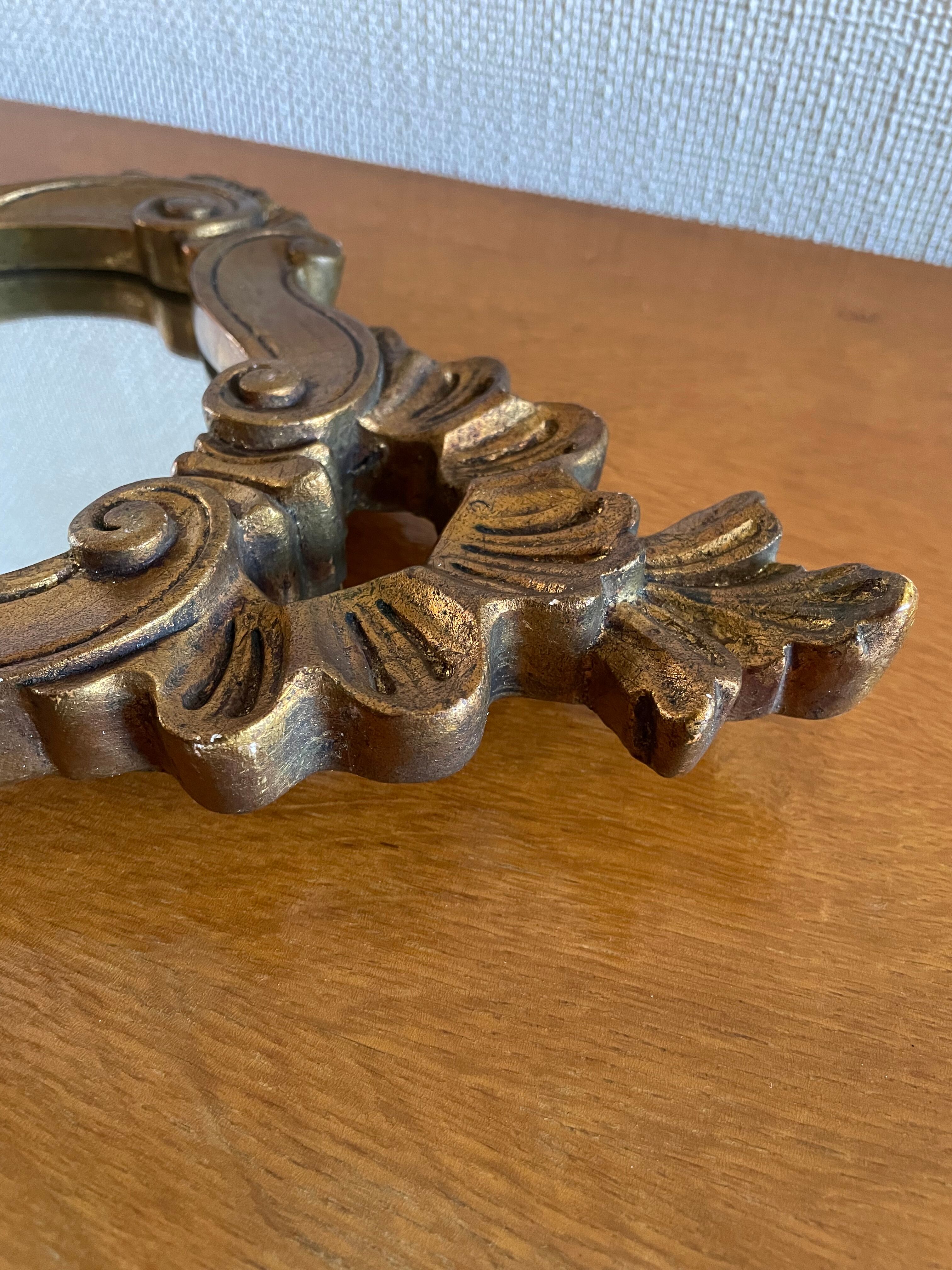 Golden mirror 28x44cm