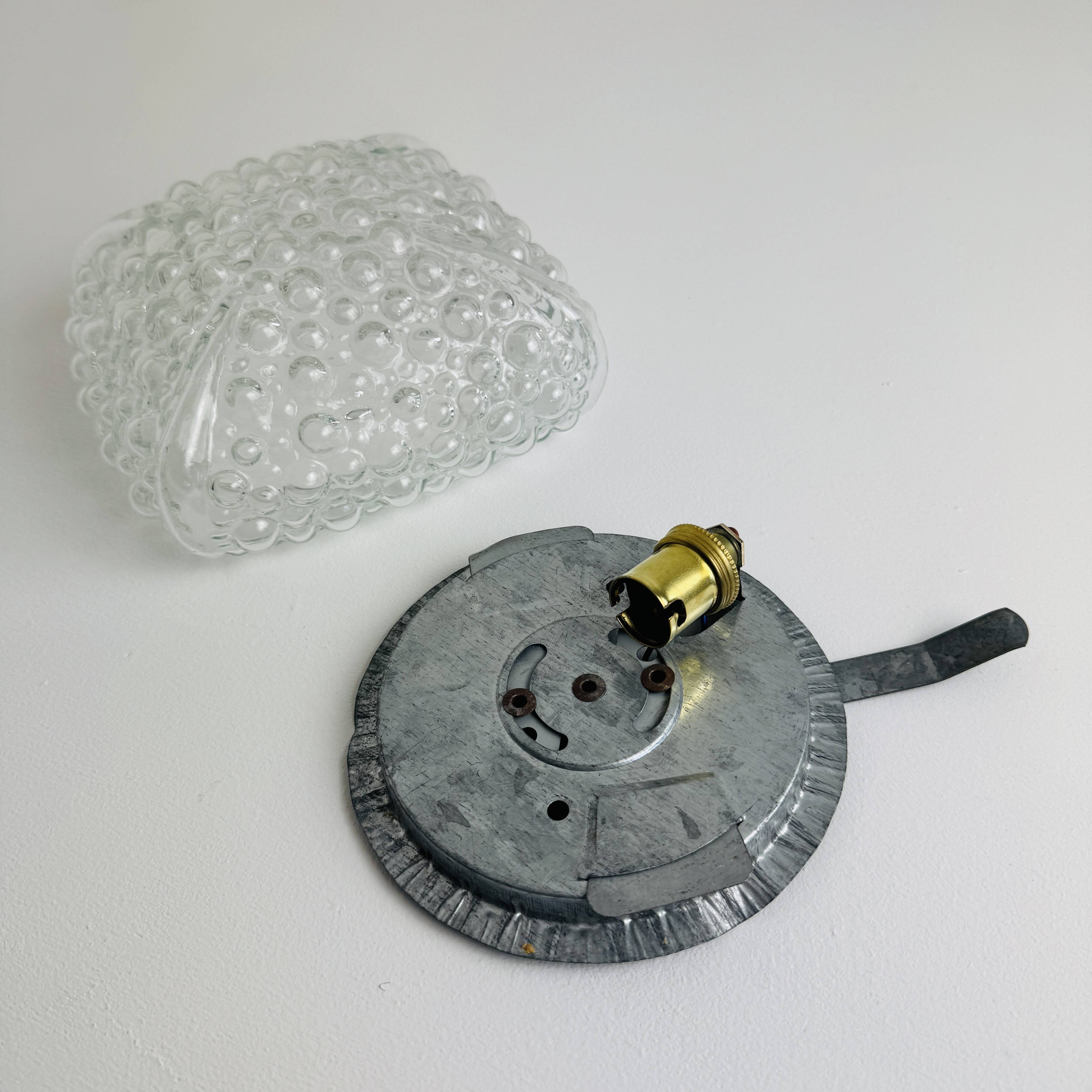 Vintage bubble glass wall light